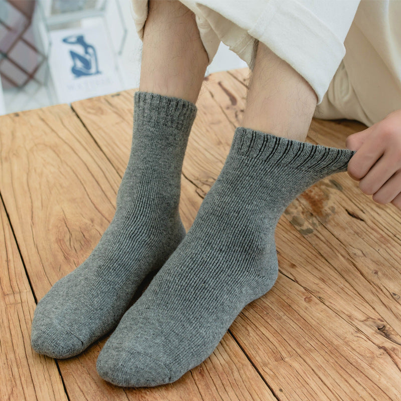 Men's Winter Terry Socks Super Thick Warm Mid Tube