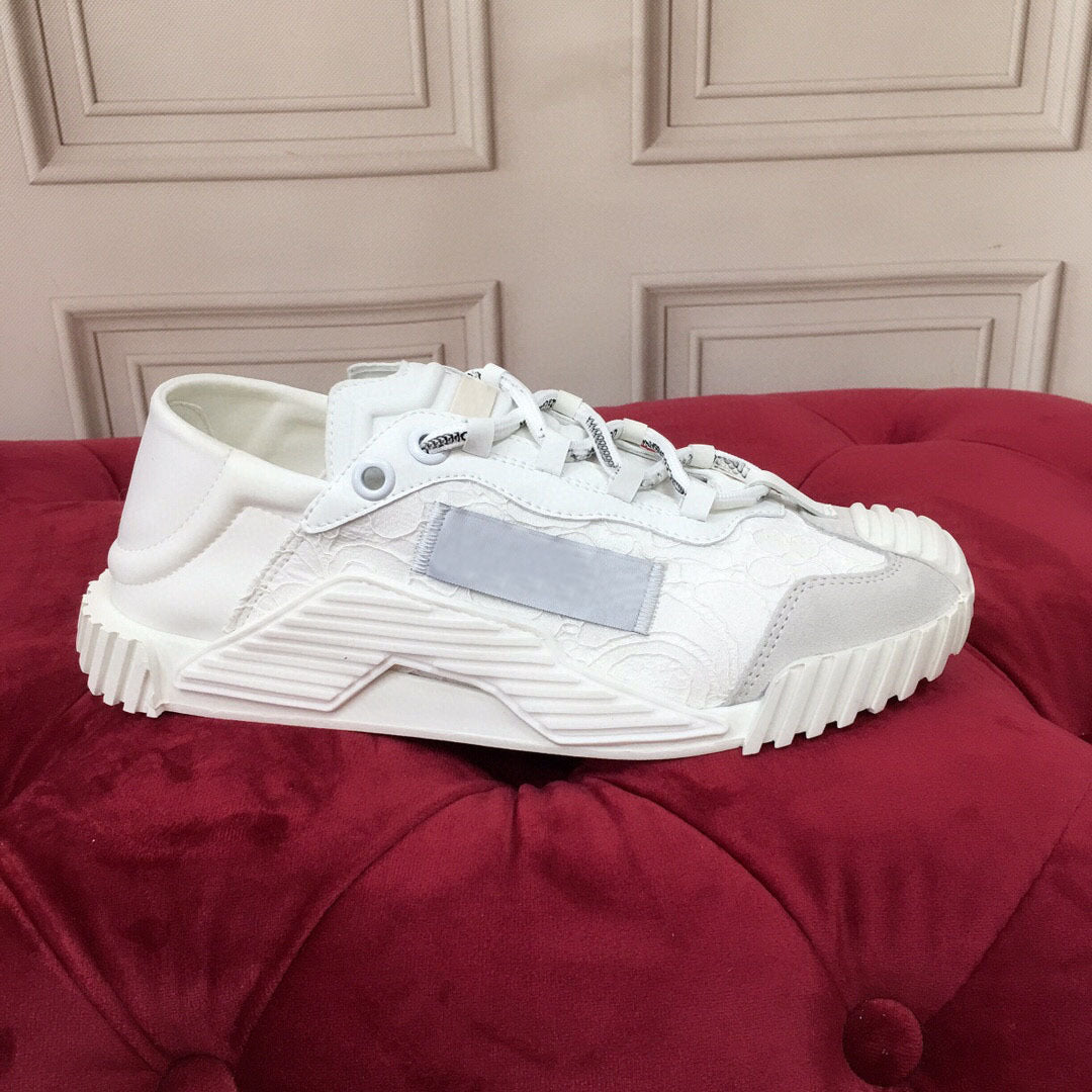 Colorblock Flat Casual Lace-Up Sneakers