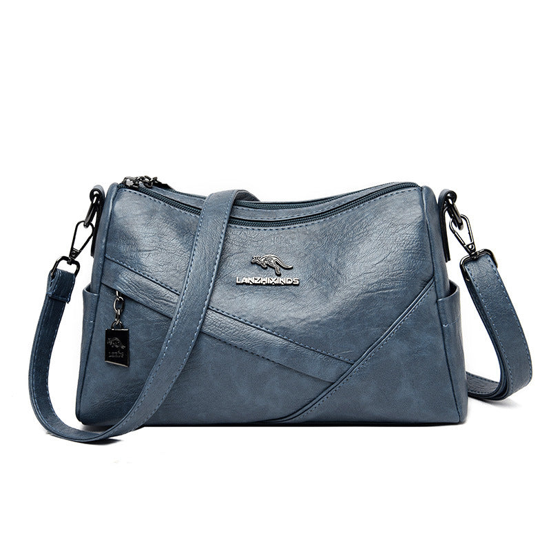 Ny Fashion Skulderrem i Blødt Læder Stor Kapacitet Crossbody Taske