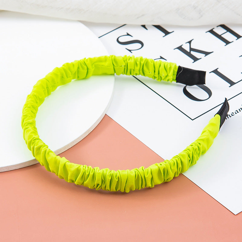 French Retro Fabric Pleated Headband Girls All-match