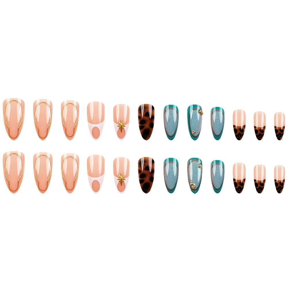 Best-selling Leopard Print French Manicure