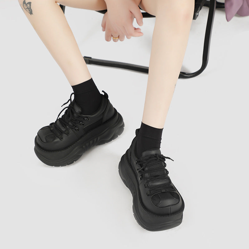 Thick Bottom All-matching Big Head Shoes Special-interest Design