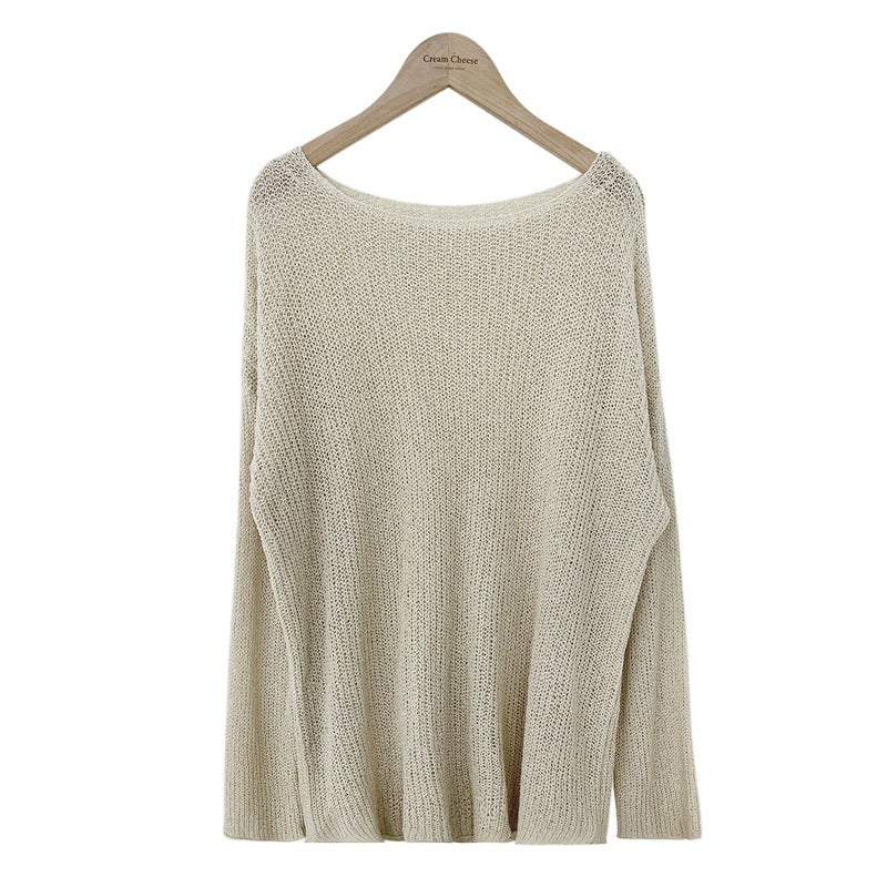 Solid Color Loose And Idle Sun Protection Long Sleeve Blouse Casual