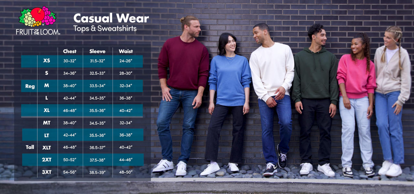 Fruit of the Loom herr Eversoft Fleecetröjor och huvtröjor Skjorta