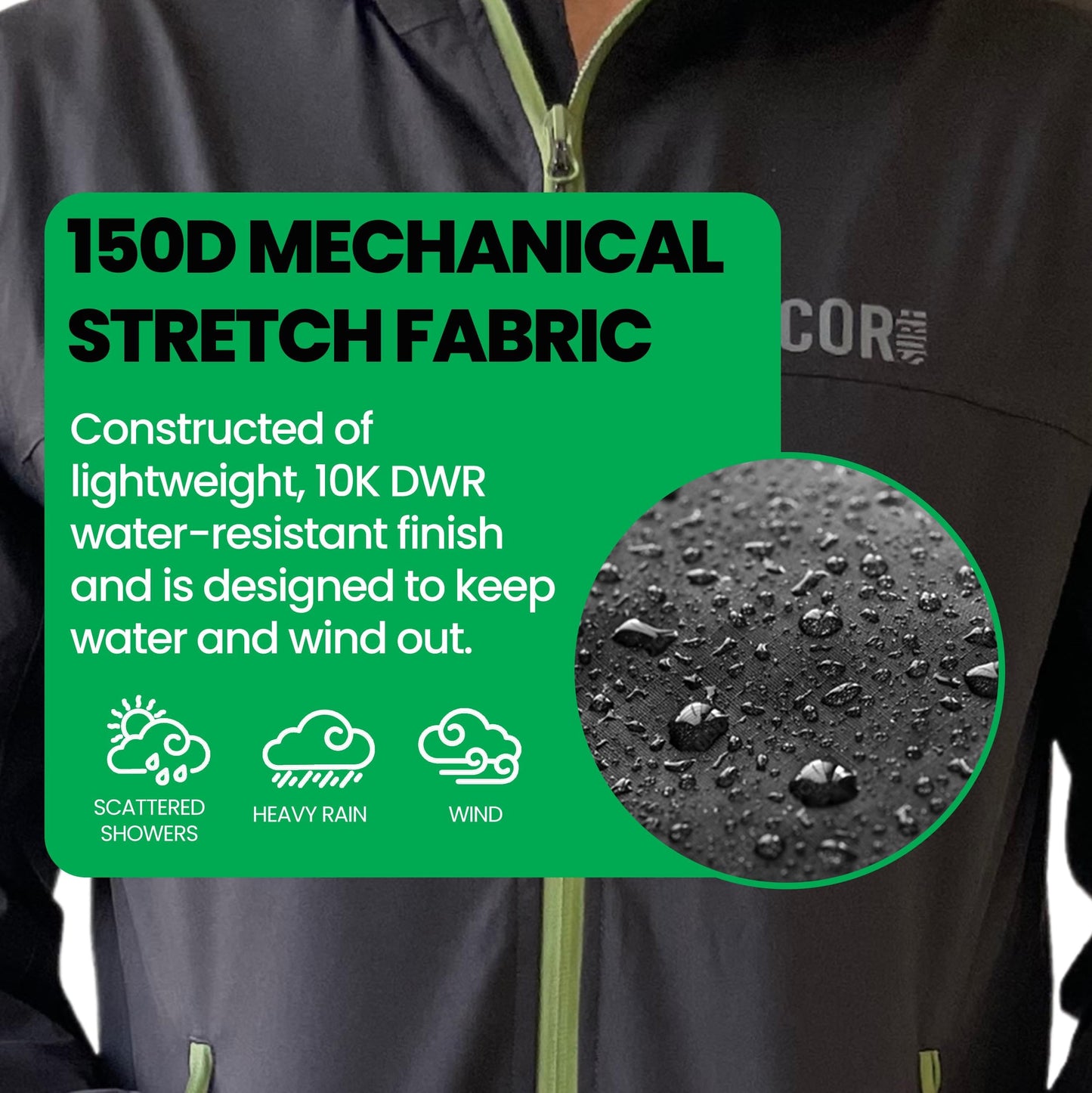 Men's Packable Travel Rain Jacket | The Ultimate All-Round Rain Coat for Men with Secret Pockets