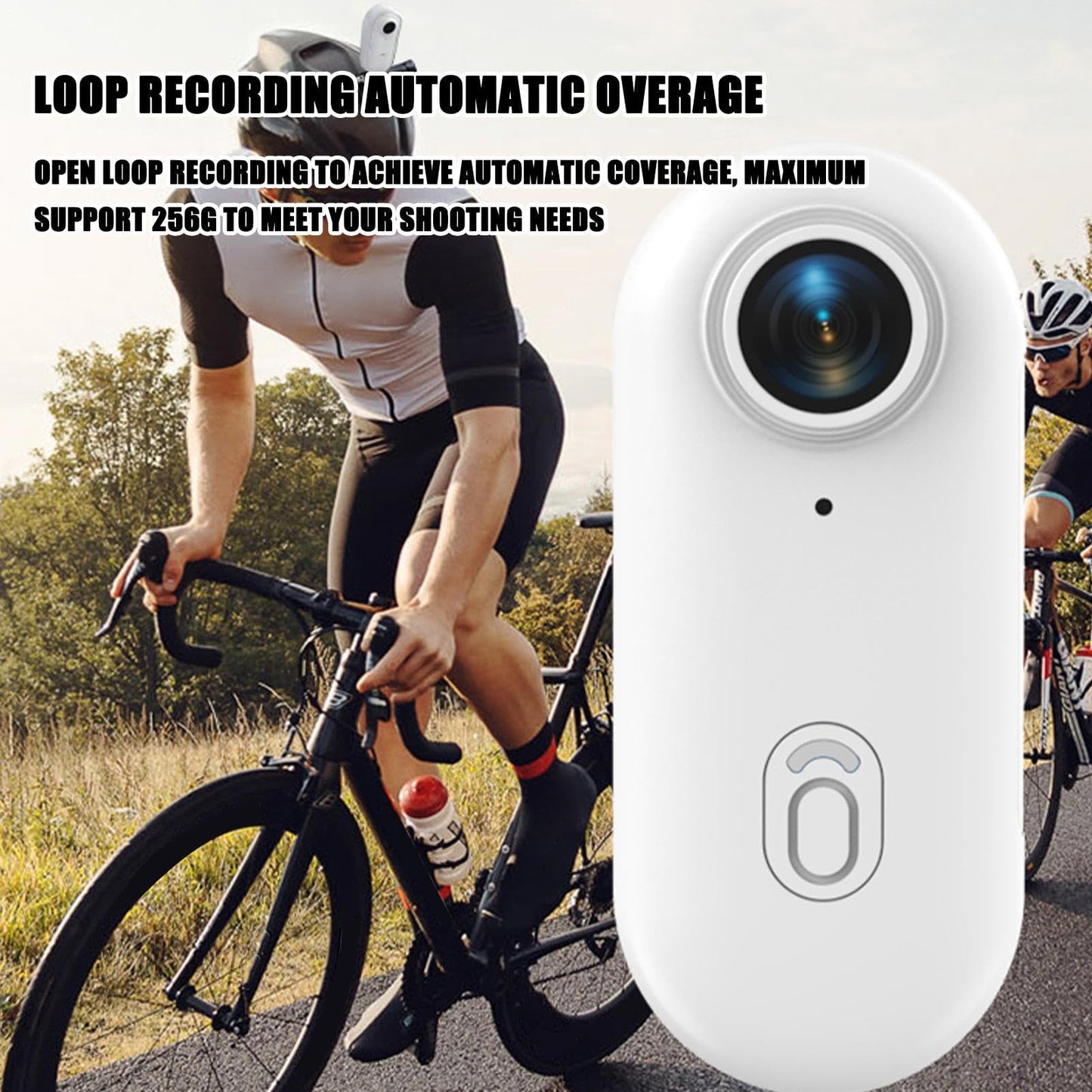 Générique Thumb Action Camera, Mini Sportkamera, kompakt utomhuskamera, vattentät Vlogging- , motorcykelhjälmkamera, cykelreseinspelare, bärbar sportkamera