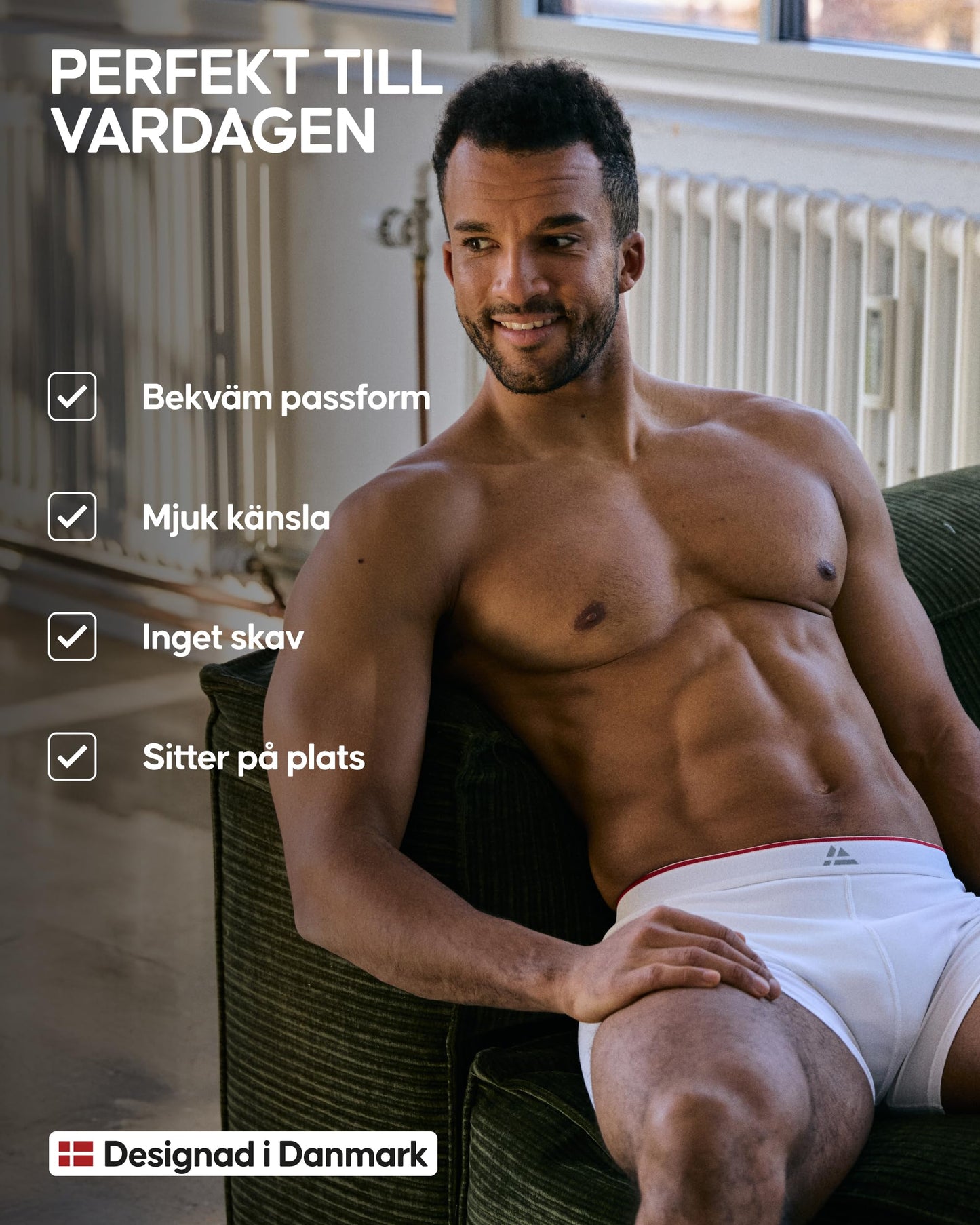 DANISH ENDURANCE 6 Pack Bambukalsonger, Mjuka Premiumkalsonger som Andas, för Män