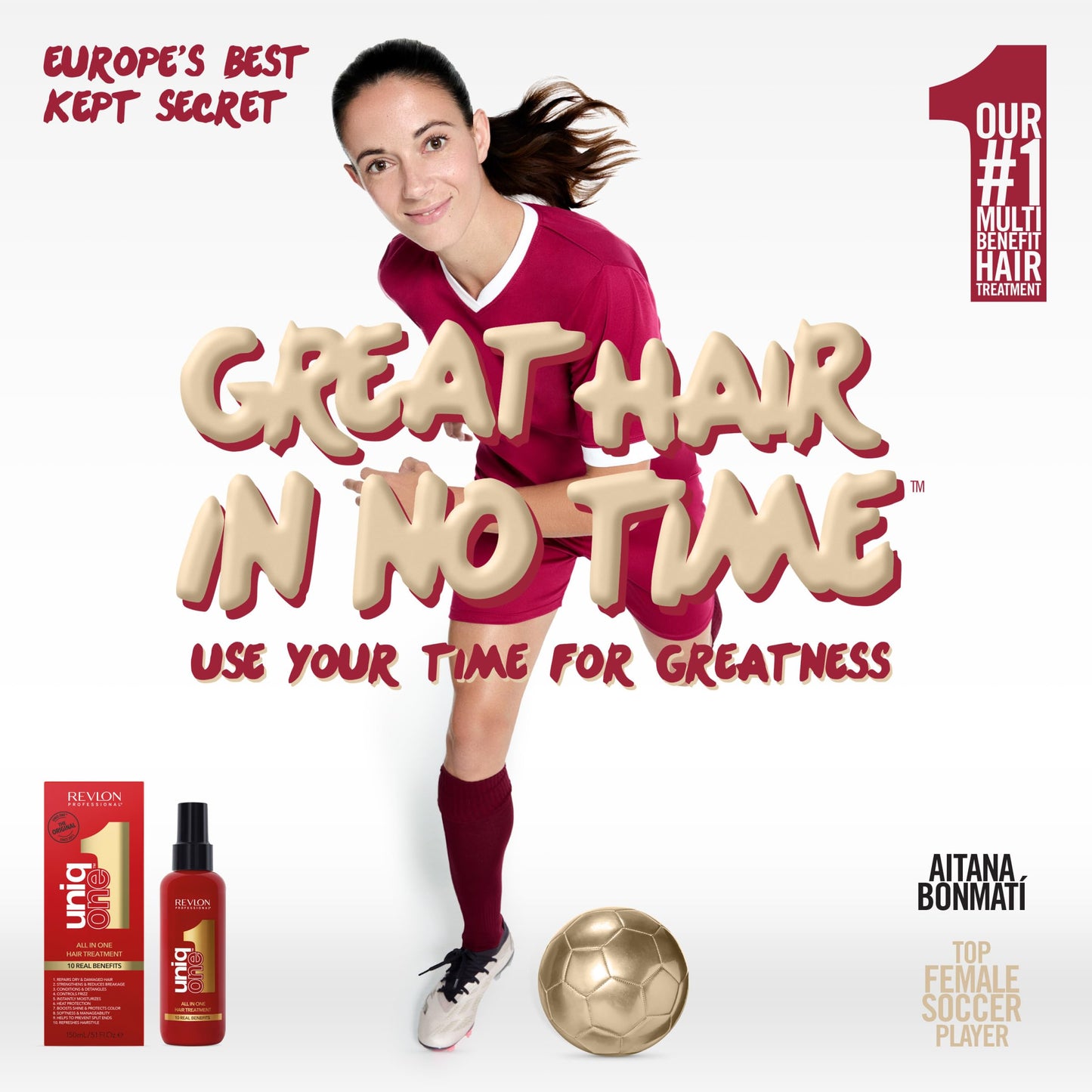 Revlon Professional UniqOne UniqOne UniqOne Thermal Hair Protector, fuktgivande leave-in hårspray, klassisk doft - 150 ml