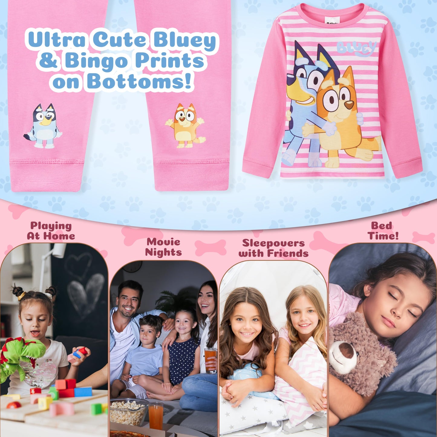 Bluey Pyjamas för flickor