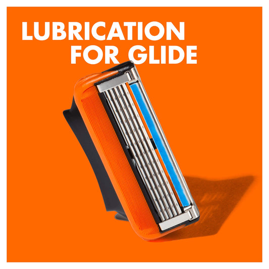 Gillette Fusion 5 Rakbladsrefiller För Män, 8 st, Med Antifriktionsblad För Upp Till 20 Rakningar Per Refill