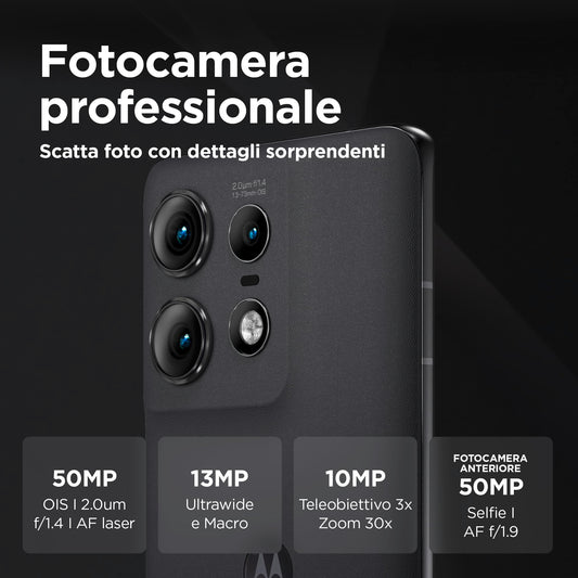 Motorola Edge 50 Pro 16,9 cm (6,67`) Dual-SIM Android 14 5G USB Type-C 12 GB 512 GB 4500 mAh Schwarz (PB1J0000SE)