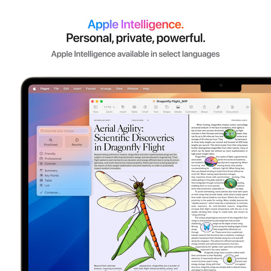 Apple 2025 MacBook Air 15 tum med M4-chip : 15,3-tums Liquid Retina-skärm, 16 GB enhetligt minne, 512 GB SSD-lagring, 12MP Center Stage-kamera, Touch ID, Byggd för Apple Intelligence; stjärnglans