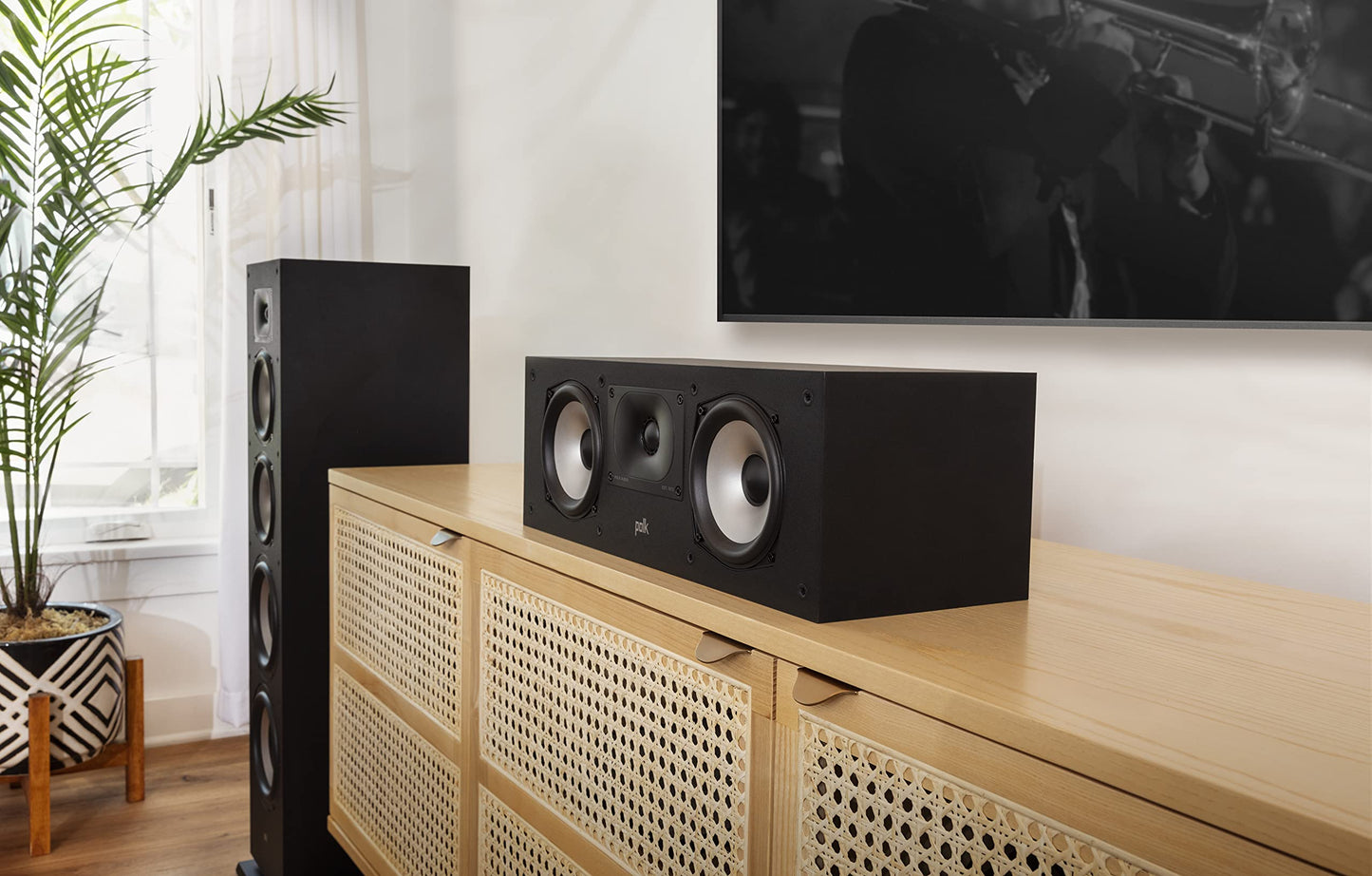 Polk Audio Monitor XT30, Centerhögtalare, Hi-Res-certifierad, kompatibel med Dolby Atmos och DTS:X (styck), svart