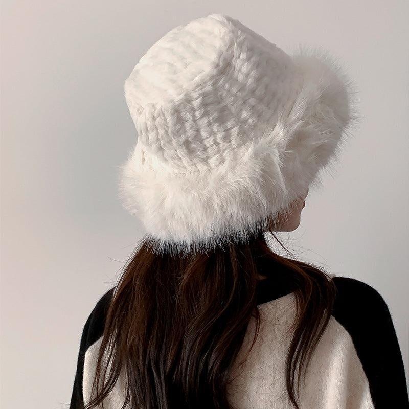 Velvet Hood Female Winter Korean Style Face Small Extra Thick Protection