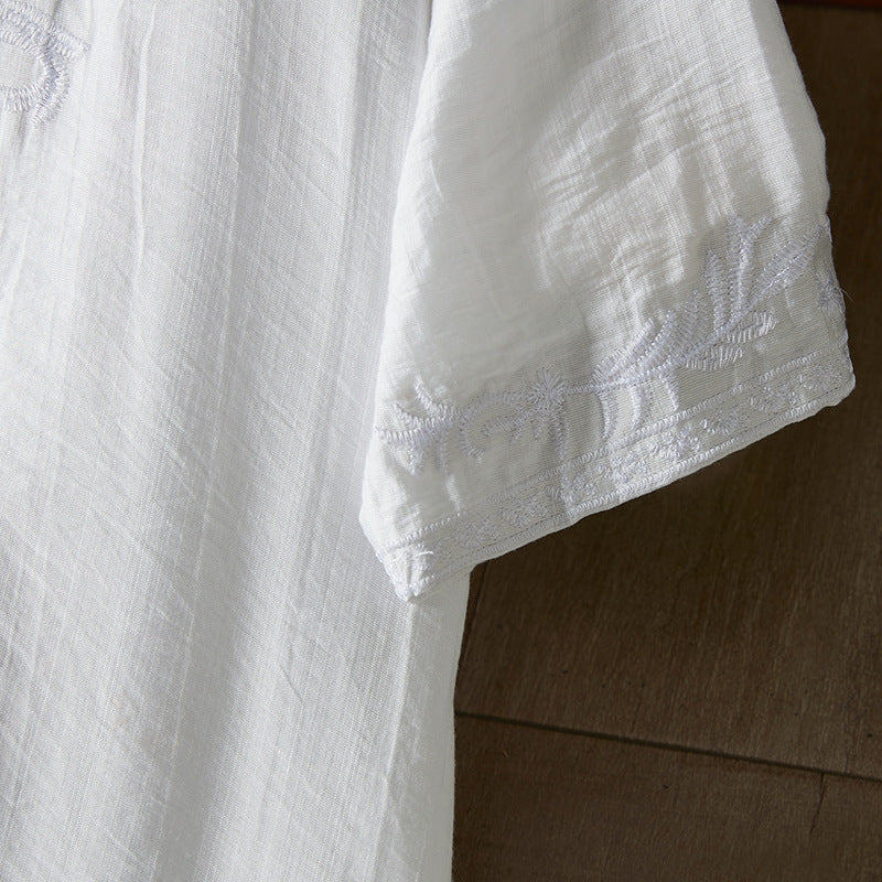 Elegant, Artistic, And Breathable Embroidered Maxi Dress With Intricate Detailing