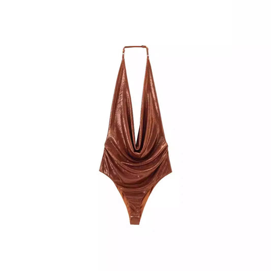 Pure Color Halter Bottoming Sleeveless Jumpsuit