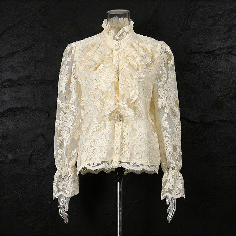 Women's Fashionable Retro Floral Print Top
