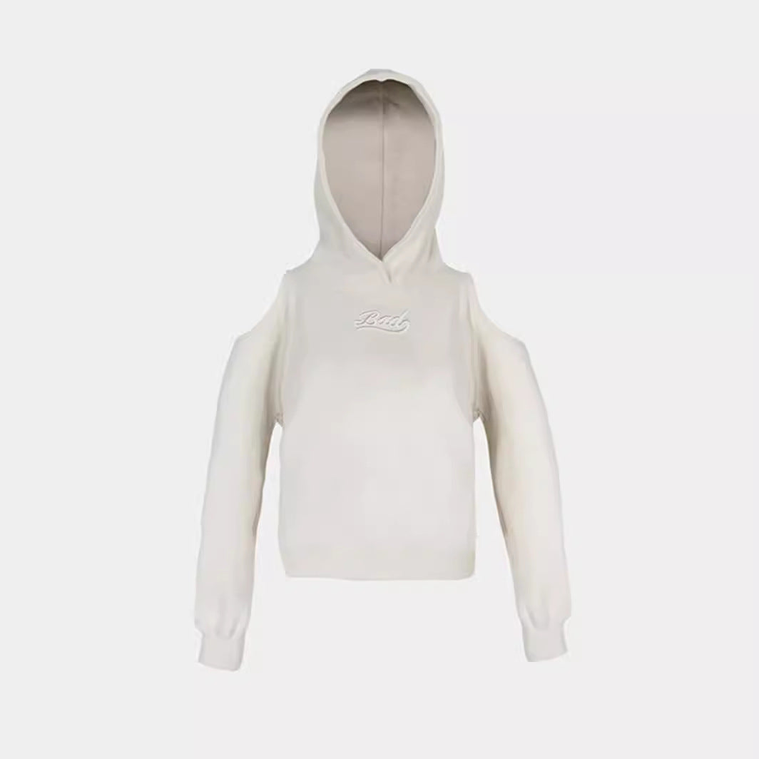 Amerikansk Hot Girl Kort Sweater Løs Sport og Fritid