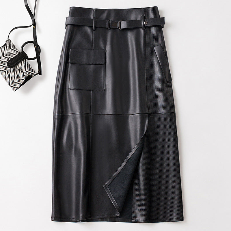 Women's High Waist Slimming Hip Skirt Mid-length