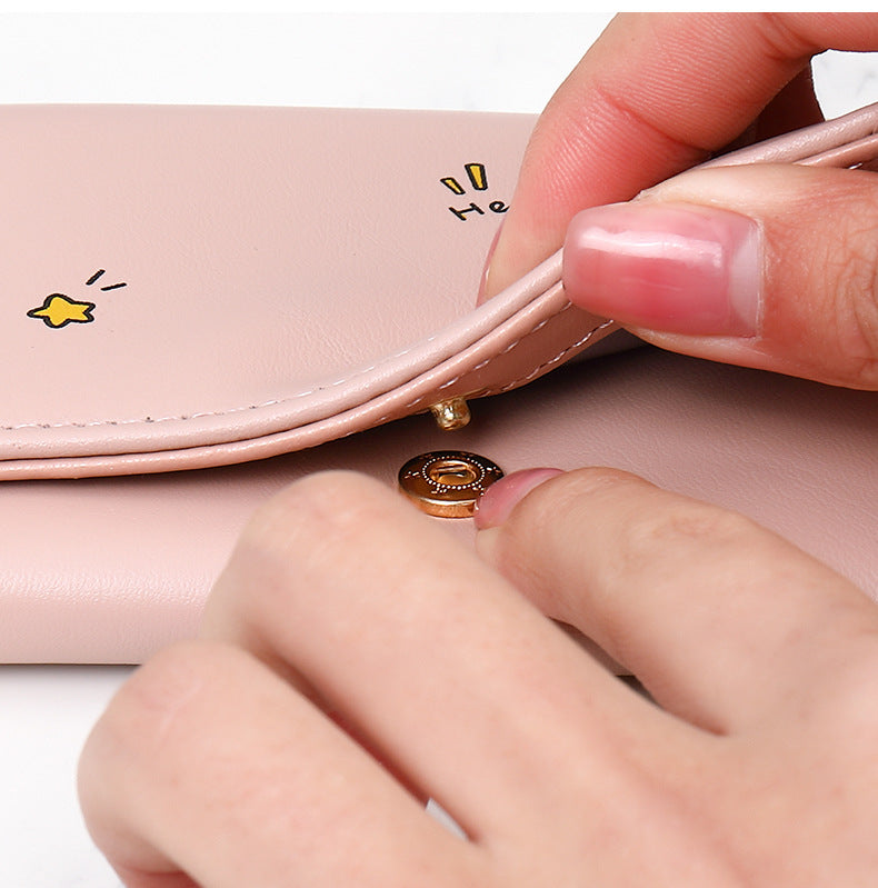 Cute And Simple Printed Student Multi-card Coin Purse