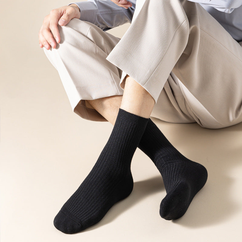 Sweat Absorbing And Deodorant Sports Four Seasons Men's Mid-calf Length Sock