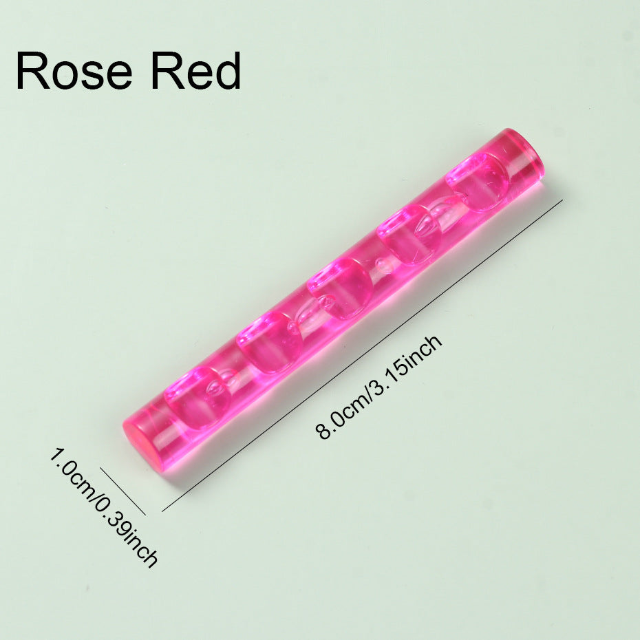 Manicure Pen Holder Acrylic Transparent Candy Color Multifunctional Color Mixing Brush Supporting Tool