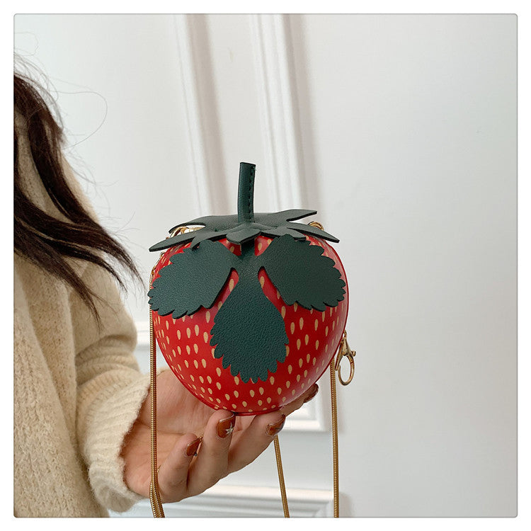 Sweet And Cute Strawberry Style Crossbody Bag