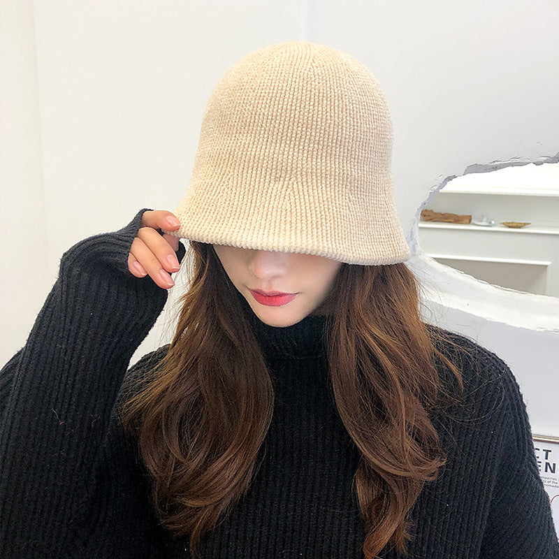 Warm Women's Chenille Fisherman's Hat Versatile Casual Knitting