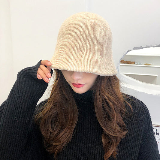 Warm Women's Chenille Fisherman's Hat Versatile Casual Knitting