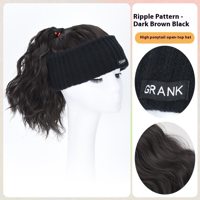 Wig Hat Integrated Women's Fashion Autumn And Winter Hair Band