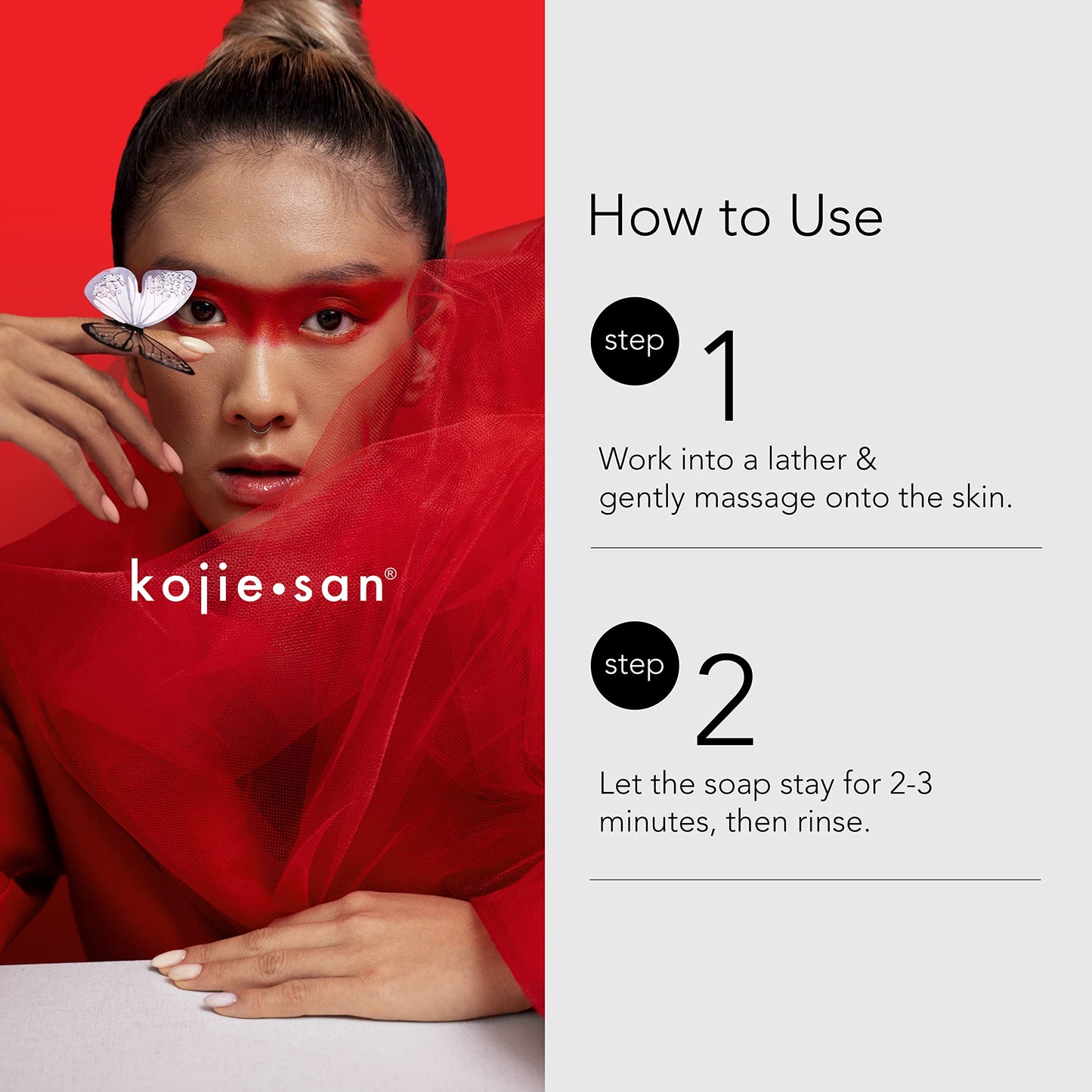 Hudblekande tvål med kojicsyra från Kojie San, Skin Lightening, (2 tvålbitar, 135 g)