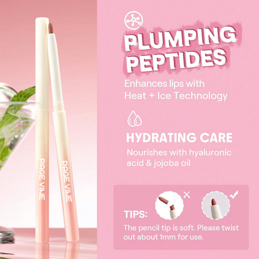 Cross-border Beauty PAGE VINE Smart And Fine Lip Liner Smooth And Quick-drying Long Lasting Waterproof No Stain On Cup Lip Pencil