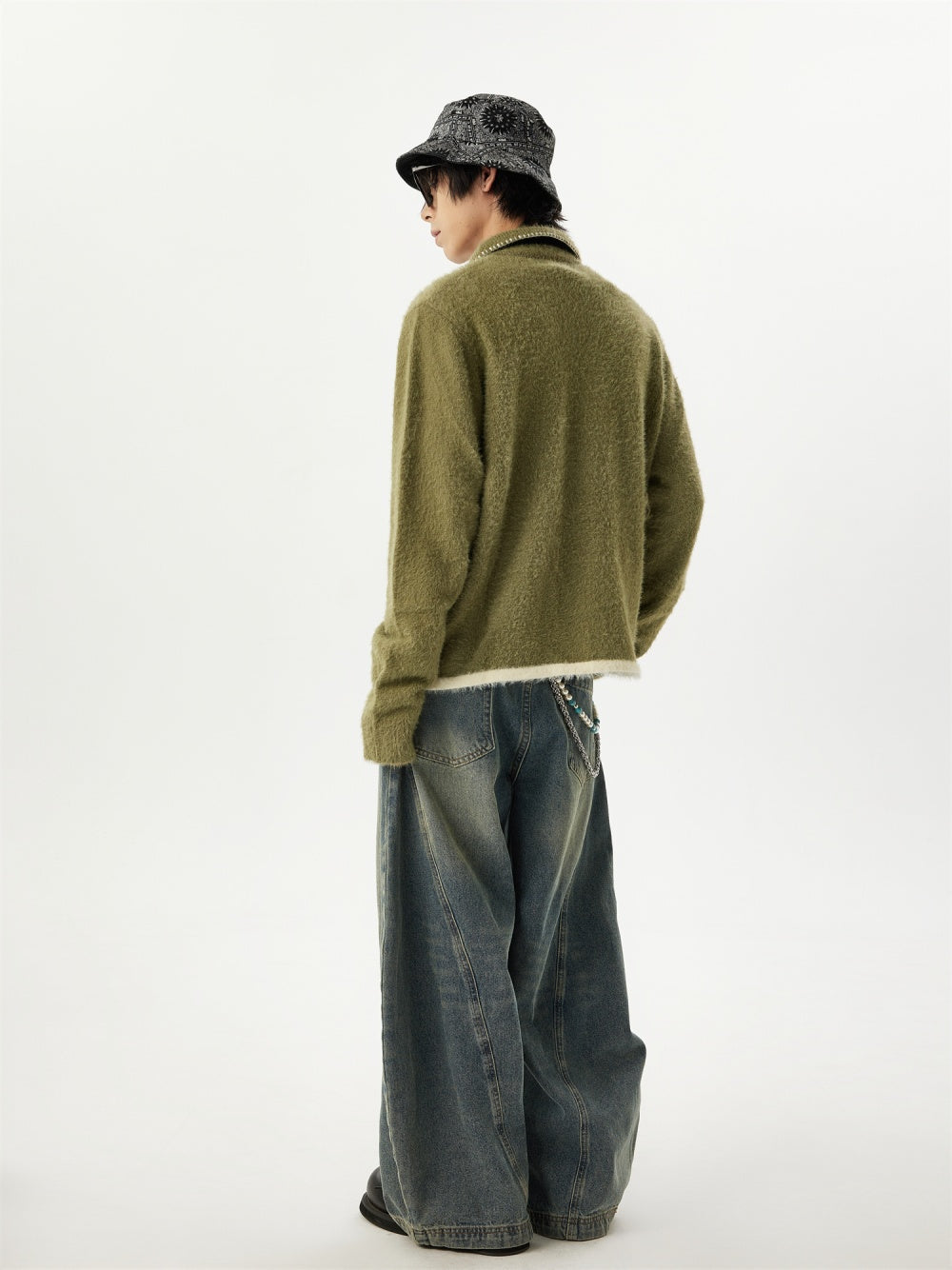 Vintage Lapel Polo Sweater Men's And Women's Tops