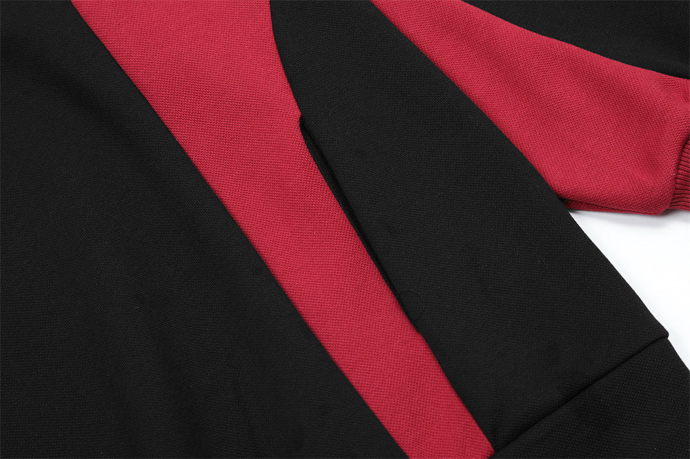 Men's Color Contrast Patchwork Letter Clothes