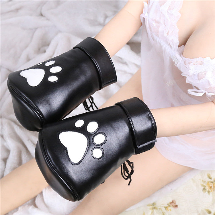 Sponge Filled Bright Leather PU Handcuffs