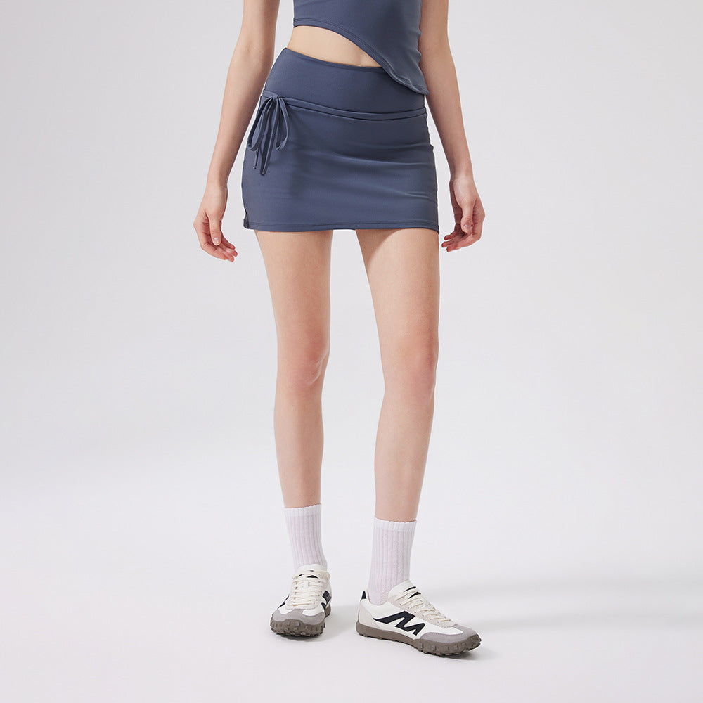 Women's Simple A- Line High Waist Running Sports Skirt
