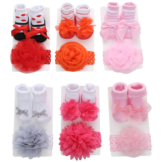 New Striped Solid Color Lace European And American Baby Socks
