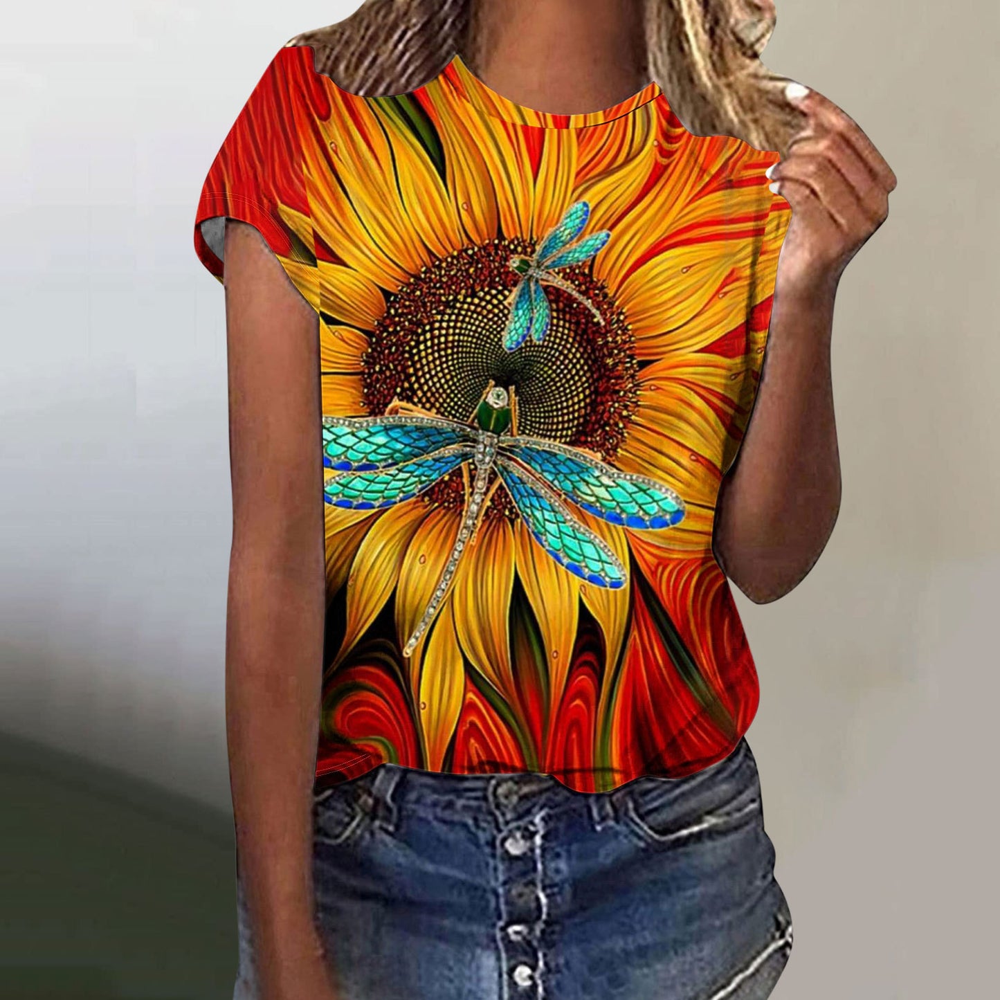 Butterfly Digital Printed Short Sleeve Shirt