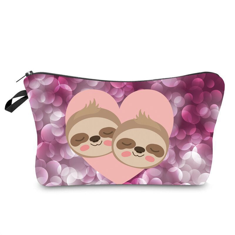 Women's Printed Waterproof Canvas Makeup Clutch Bag
