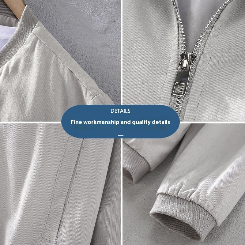 Solid Color Simple Jacket Men's Autumn Lightweight