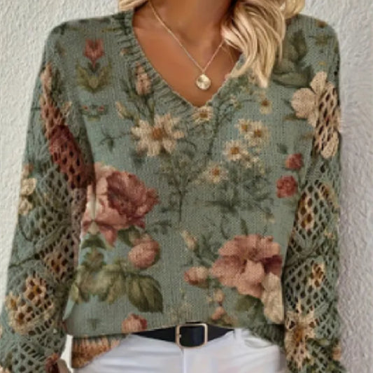 A Fashionable Multi-color Printed Top For Ladies