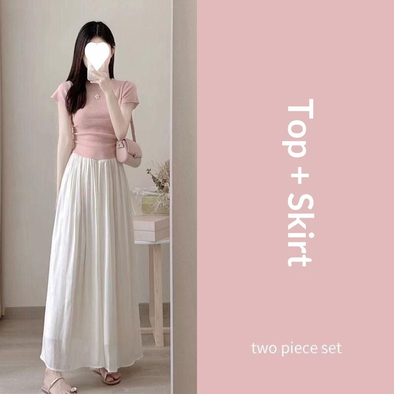 Korean Drama-style Elegant Lady Two-piece Set