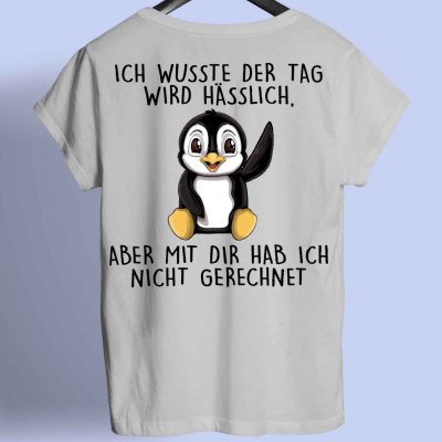 Penguin Print Short Shirt Team Uniform European And American Fabrics