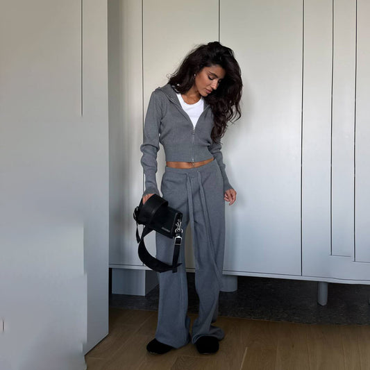 Top Drawstring Wide-leg Straight-leg Pants Slimming