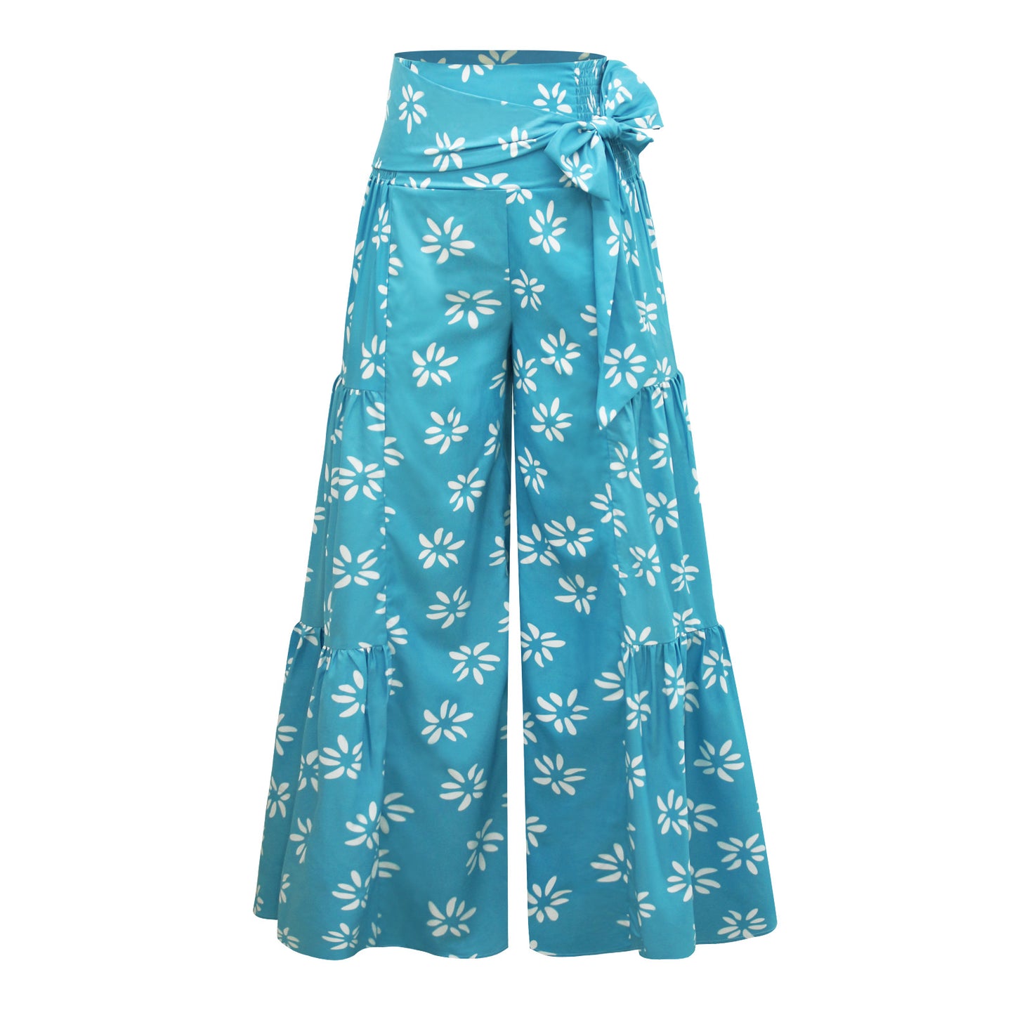 New Digital Printed Women's Loose Casual Pants Beach Wide