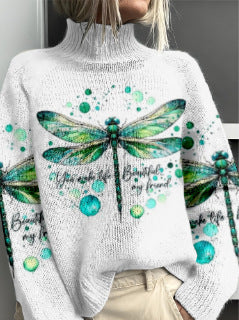 Dameuldtrøje Mode Personlighed Rullekrave Sweater