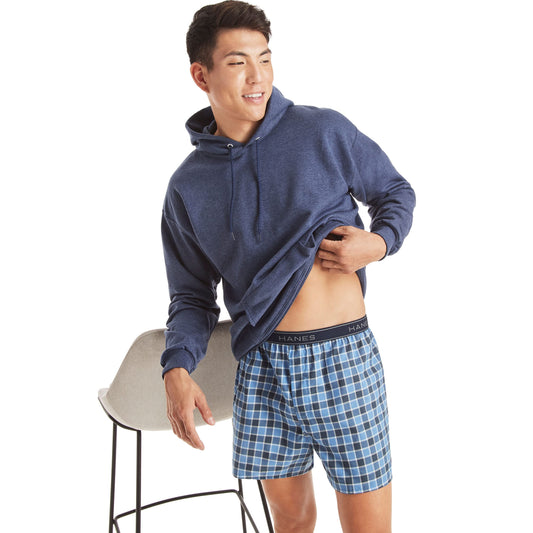 Hanes herr Tagless Boxer Underwear, Exposed Waistband, Multi-packs Available Tagless Boxerunderkläder, exponerat midjeband, flera förpackningar tillgängliga (5-pack)