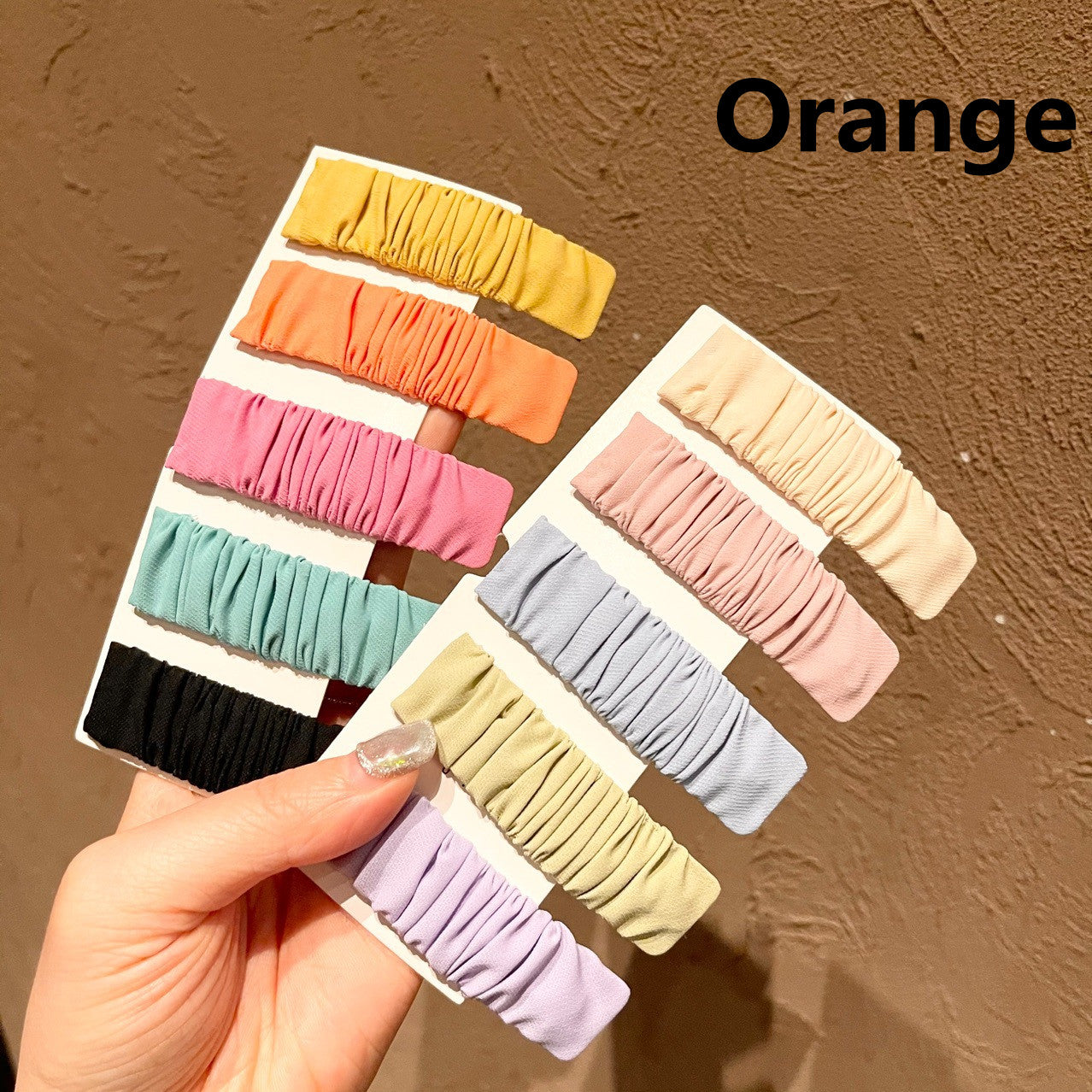 Fabric Folds Candy-colored Broken Hairpin On The Back Of The Head