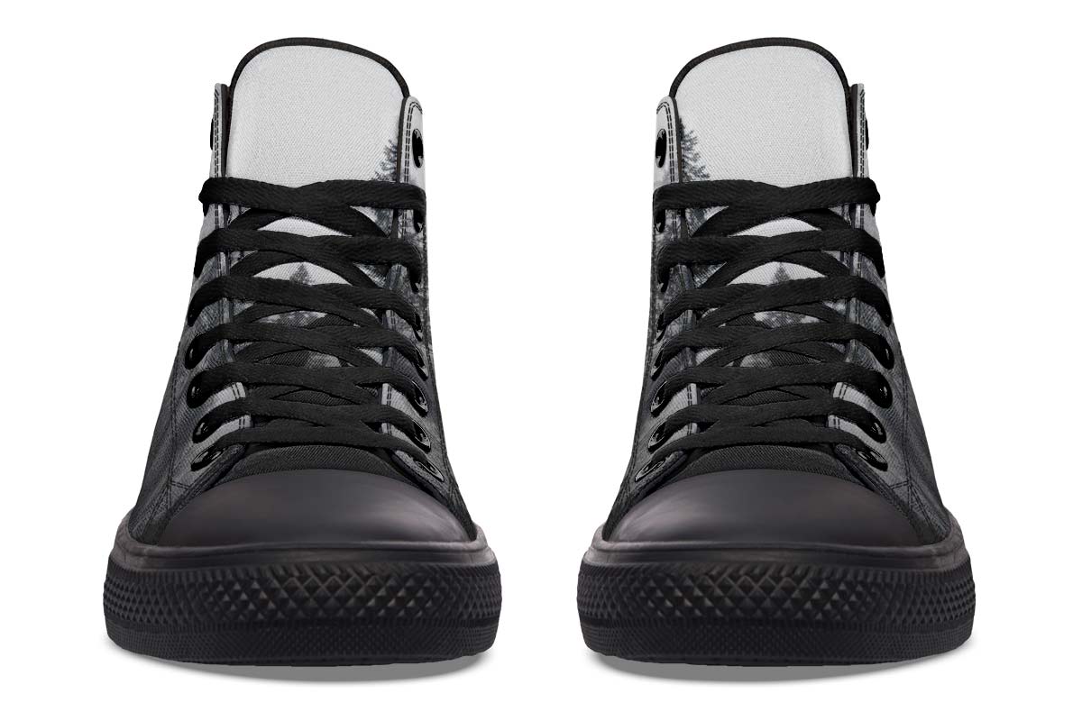 Men's And Women's Fashion Color Printing High-top Canvas Shoes