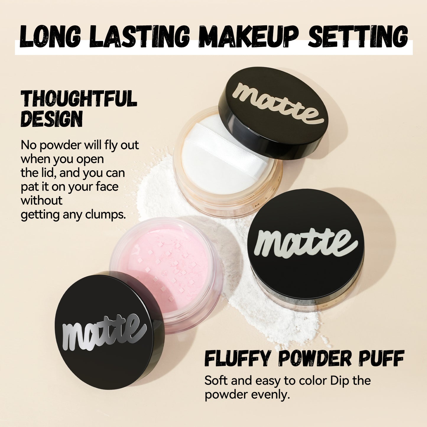 Light Fog Concealer Powder Delicate Waterproof Sweat-proof Long Lasting Oil